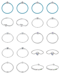 Perles de pendentif en zircon plaqué argent sur cuivre blanc - Accessoire de bricolage pour enfants. Nouvelle série de pendentifs/charms en forme de cœur sur le thème de l'amour. - Product Image 1