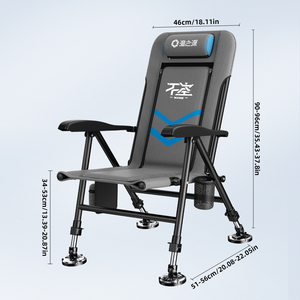 Ghế xếp bãi biển có thể điều chỉnh độ cao, lưng tựa có thể thu gọn, thân thiện với môi trường & nhẹ nhàng, thích hợp cho câu cá, cắm trại và các hoạt động ngoài trời - Product Image 5