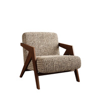 Fauteuil individuel Richard en gros, style minimaliste moderne, mobilier de salon, chaise de loisirs pour balcon, chaise paresseuse en bois de designer