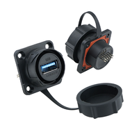Connecteurs USB étanches Lshitech M21mm USB 3.0 à bride plate pour bornes de recharge de nouvelle génération