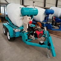 Bétonnière sur remorque personnalisée à vendre, prix du réservoir de bétonnière à moteur diesel