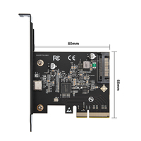 Carte d'extension interne Lekuo PCIe vers USB 3.2 Type-C pour serveur de bureau