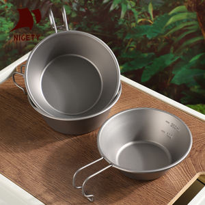 Ciotola Sierra in Titanio Ultraleggera per Esterni, Ciotole da <span class=keywords><strong>Campeggio</strong></span> in Titanio, Pentola in Titanio per Cucina all'Aperto - Product Image 5