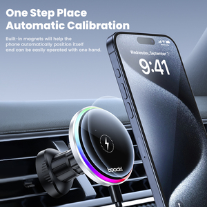 Soporte Magnético Inalámbrico para Automóvil Toocki, Cualquier Ángulo de Visión, Módulo Magnético N52 y Carga Máxima de 15 W para iPhone y Android - Product Image 4