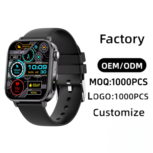 V96 Smart Watch BT Call Health Monitor Fitness TFT Display Silicone Band Unisex Custom Smartwatch Direct From Factory