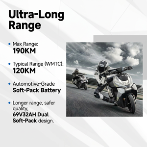 Motocicleta Eléctrica ZEEHO AE8S <span class=keywords><strong>Plus</strong></span> de Alta Velocidad 100km/h, Potencia Máxima de 12500W, Scooter Eléctrico para Adultos con 120km de Autonomía, Aplicación NFC - Product Image 6