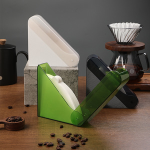 Support de filtre à café en acrylique multicolore pour le café filtre, rangement hygiénique avec couvercle anti-poussière V01 - Product Image 4