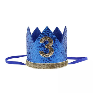 Couronne d'<span class=keywords><strong>anniversaire</strong></span> à paillettes numéro <span class=keywords><strong>1</strong></span> pour enfants, accessoire photo pour fête de 1er <span class=keywords><strong>anniversaire</strong></span>, mini-couronne serre-tête pour bébé garçon ou fille, vente en gros - Product Image 3