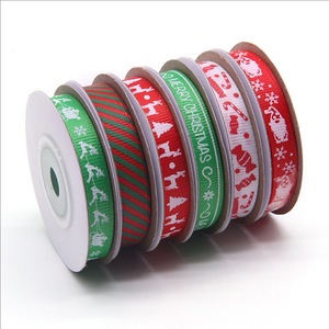Wholesale Merry <b>Christmas</b> Decoration Ribbon Gift <b>Box</b> Flower Packing Printed Ribbon - Product Image 4
