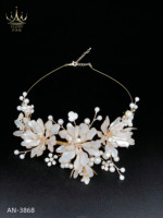 Offre Spéciale luxe mariée Tiata strass perle florale en ivoire casque mariage mariée à la main cheveux accessoires pour les femmes