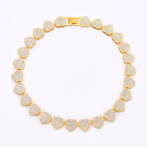 Set di Collana e Bracciale con Ciondolo a Forma di <span class=keywords><strong>Cuore</strong></span> 'Trust No One' Placcato Oro Rosa in Lega di Zinco Resistente - Product Image 5