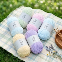 Stock Cute Bean 50G Dyed Chunky Chenille Type 100% Polyester Yarn for Hand Knitting Blankets Bags Pillows High Tenacity