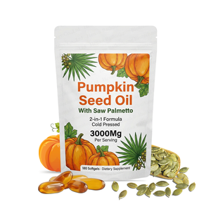 Natuurlijke Premium Pompoenzaadolie Softgels Capsules Met Saw Palmetto Capsules 3000Mg voor de Nieren - Product Image 1