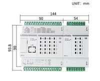 Módulo de E/S Remoto Acrel ARTU100 de 35 mm para Riel DIN, Modbus RS485