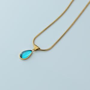 Collar con Colgante de Cadena de Serpiente de Acero Inoxidable Chapado en Oro de 18K y Plata, Joyería Delicada para Mujer, Regalo Diario - Product Image 4