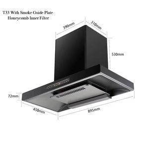 <span class=keywords><strong>Hotte</strong></span> <span class=keywords><strong>aspirante</strong></span> <span class=keywords><strong>de</strong></span> cuisine <span class=keywords><strong>haut</strong></span> <span class=keywords><strong>de</strong></span> <span class=keywords><strong>gamme</strong></span> à écran tactile, <span class=keywords><strong>hotte</strong></span> murale en forme <span class=keywords><strong>de</strong></span> T - Product Image 2