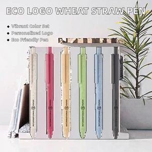 Bolígrafo Retráctil Ecológico de Paja de Trigo para Regalos Promocionales - Product Image 3