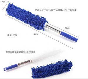 Duster statique en <span class=keywords><strong>chenille</strong></span> en acier inoxydable, rétractable, pour le nettoyage domestique, duster pour plafond, duster en plumes de poulet, vente en gros - Product Image 4