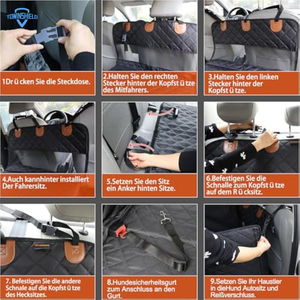 Siège de voiture pour animaux de compagnie, design imperméable <span class=keywords><strong>et</strong></span> pliable, fond rigide réglable, housse de siège de voiture pour chien, sortie d'usine - Product Image 5