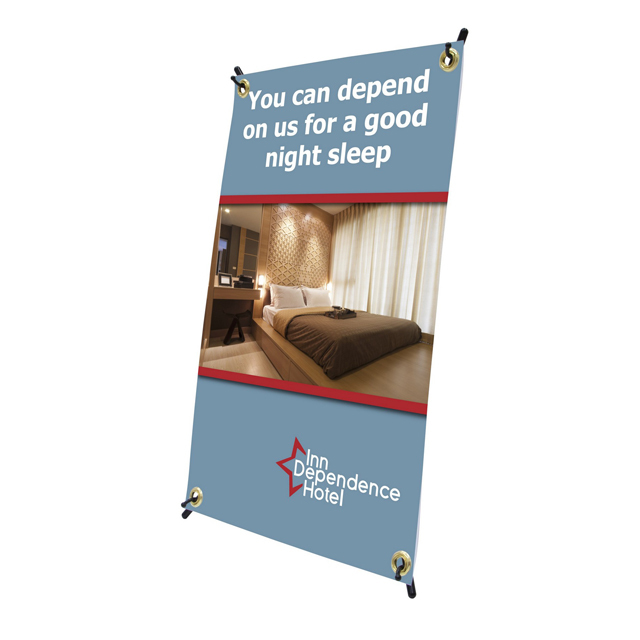 High Quality Digital Printing Table Top Mini X Flag Banner Stand