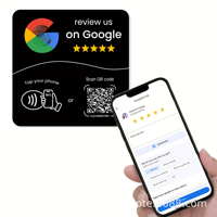 Carte de visite NFC en acrylique et PVC imperméable avec fonction de paiement, plaque personnalisée pour avis sur les réseaux sociaux