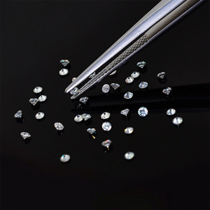Precio al por mayor de moissanita suelta, forma redonda, 1-3mm, blanca DEF, moissanita de corte redondo Melee, precio por quilate, diamante sintético - Product Image 1