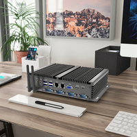 Ordenador de sobremesa Industrial sin ventilador, Mini PC potente Core i5 3317U 1037U Dual Core CPU 2xNICs 4xUSB 3,0 4xCOM RS232