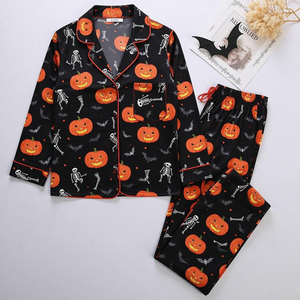 Ensemble de pyjamas pour femmes <span class=keywords><strong>Halloween</strong></span> 2025 Nouveaux pyjamas à manches courtes Vêtements de nuit pour femmes Pijamas personnalisés Femme - Product Image 2