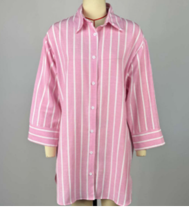 <span class=keywords><strong>Abito</strong></span> Camicia da Donna a Righe S-2XL, Vestito Casual con Bottoni e Maniche Lunghe - Product Image 4