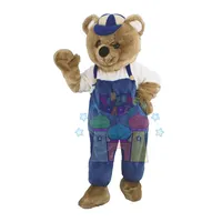 Adereços de desempenho promocionais ao ar livre, pulôver de corpo inteiro adulto vestido ancy bear mascote fantasia