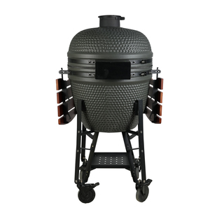 เตาบาร์บีคิว Kamado ขนาดใหญ่ Auplex Outdoor Kitchen 23.5 นิ้ว เคลือบผงสีเขียวเซรามิก สแตนเลส พร้อมรถเข็น ขนาด 23 นิ้ว ถึง 29 นิ้ว ใช้ถ่าน - Product Image 2