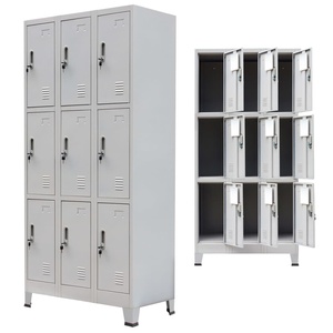 Trường 9 Đơn Vị Kim Loại <span class=keywords><strong>Locker</strong></span> Phòng Tập Thể Dục Sắt <span class=keywords><strong>Locker</strong></span> Tủ Ký Túc Xá Tủ Hình Ảnh Nội Thất Văn Phòng Nhân Viên Lokers - Product Image 1