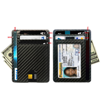 Dompet saku depan Rfid lengan kartu kustom tempat kartu ramping minimalis pemegang paspor kredit kulit PU