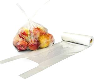 Carrier T-shirt bags on roll groccery shopping <b>plastic</b> <b>packaging</b> from Viet Nam manufacturer with good price and high quality - Product Image 2