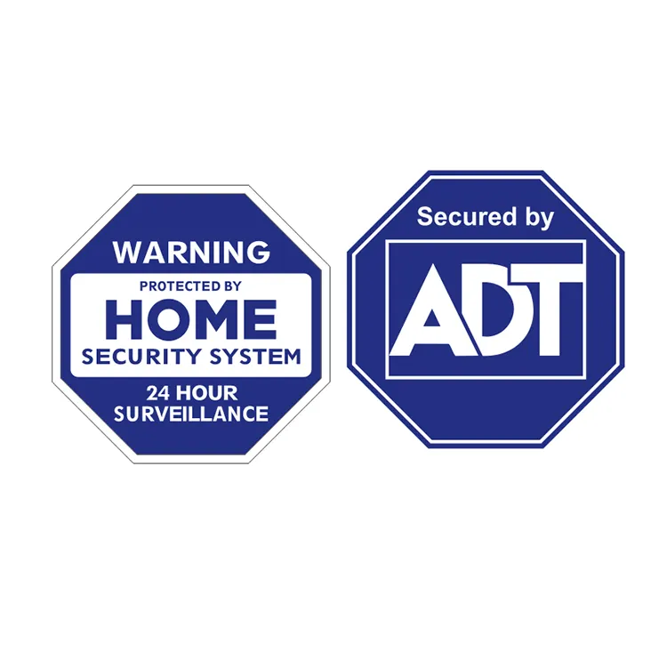 High quality plastic reflective ADT security yard sign for warning