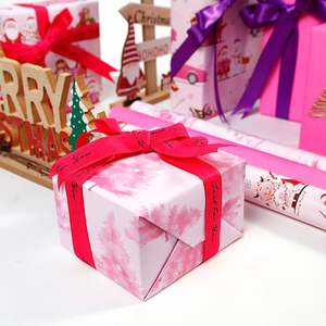High Quality Wholesale 80g <b>Christmas</b> Pink Art <b>Paper</b> Tissue 43*300cm Gift <b>Luxury</b> Custom Packaging <b>Wrapping</b> <b>Paper</b> Roll - Product Image 4