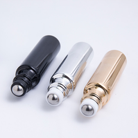 Haute qualité Or Argent UV Revêtement Rouleau Bouteille 10ml Roll On Bouteille Bouteille De Parfum En Verre Avec Boule En Acier Inoxydable