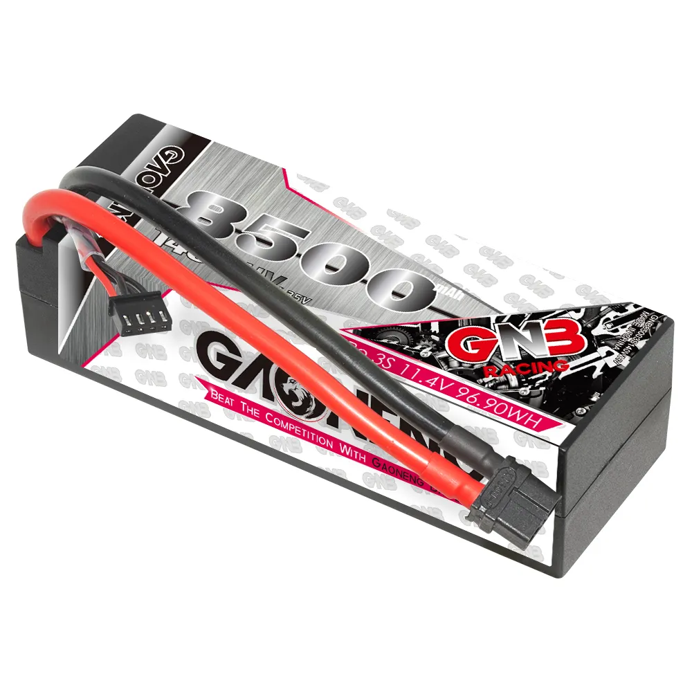 GNB GAONENG 8500MAH 3S HV 11.4V 140C RC LiPo Battery for 1:8 1/10 Scale RC Racing Car Hard Case Truck Buggy LiHV High Voltage