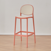 Chaise de salle à manger en plastique de style nordique avec dossier, haute qualité, universelle pour salle à manger, bar, café, espace de restauration intérieur
