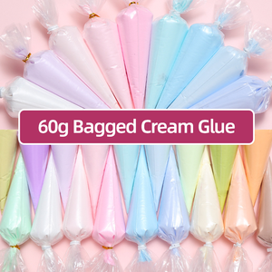 Colle crème en sachet de 60g pour la décoration de coques de téléphone DIY, recharge de colle artisanale pastel, kit d'art fait main pour enfants OEM, approvisionnement en gros - Product Image 5