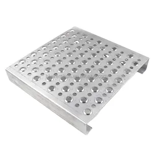 Nhôm chống trượt Sàn Lưới sắt tấm kéo Tread thang rung gratings cá sấu miệng không trượt cầu thang Tread