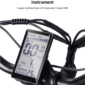 <span class=keywords><strong>Bezior</strong></span> XF001 luxe classique électrique rétro vélo 1000W puissant cadre en alliage d'aluminium chargeur USB 48V 350W 20*4.0 graisse de pneu - Product Image 4