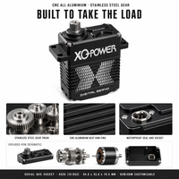 Moteurs servo 180 kg en vente directe d'usine XQ-POWER XQ-S9150D 4S LiPo 16,8 V sans balais avec engrenages en acier inoxydable étanches pour bras robotisé