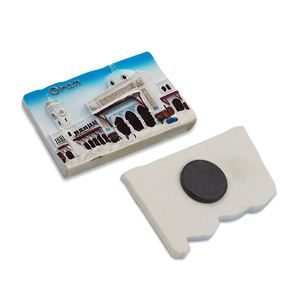 Fabricant d'aimants de réfrigérateur en verre cristal avec drapeau national, souvenirs personnalisés d'Algérie - Product Image 4