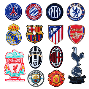 Parches Bordados de los Mejores Equipos de Fútbol: Barcelona, <span class=keywords><strong>Bayern</strong></span>, Inter de Milán, Múnich, <span class=keywords><strong>Liverpool</strong></span>, Benfica, Adhesivos Termoadhesivos, Disponibles en Stock - Product Image 1