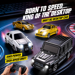 Coche de Derrape <span class=keywords><strong>RC</strong></span> <span class=keywords><strong>Supra</strong></span> 1:64, Simulación de Coche de Control Remoto de Cuatro Ruedas, Mini Coche de Derrape 4WD, Juguete de Alto Rendimiento para Niños - Product Image 1
