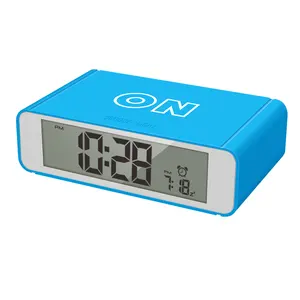 Reloj despertador Digital con pantalla LCD, Despertador con Radio táctil, luminoso, función de repetición