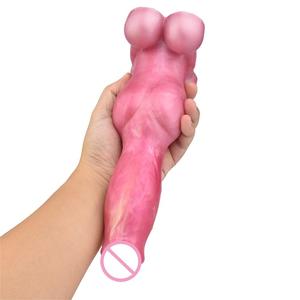 YOCY <span class=keywords><strong>precio</strong></span> al por mayor gran pastor <span class=keywords><strong>perro</strong></span> nudo consolador vibrador realista empuje Vagina vibrador con ventosa para masturbación de mujeres - Product Image 6