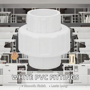 Conexión de Tubería Roscada de UPVC |   Conector de Unión de PVC Recto y Liso de Baja Presión para Tuberías de Suministro de Agua en Pulgadas - Product Image 1