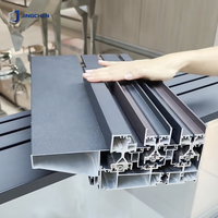 Ventana Corredera de Aluminio con Rotura de Puente Térmico JINGCHEN, Apertura Interior, Abatible y Giratoria, Doble Acristalamiento, OEM ODM, Exterior Moderno